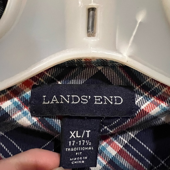 Lands End Men’s Button Down Flannel XL - Picture 4 of 9